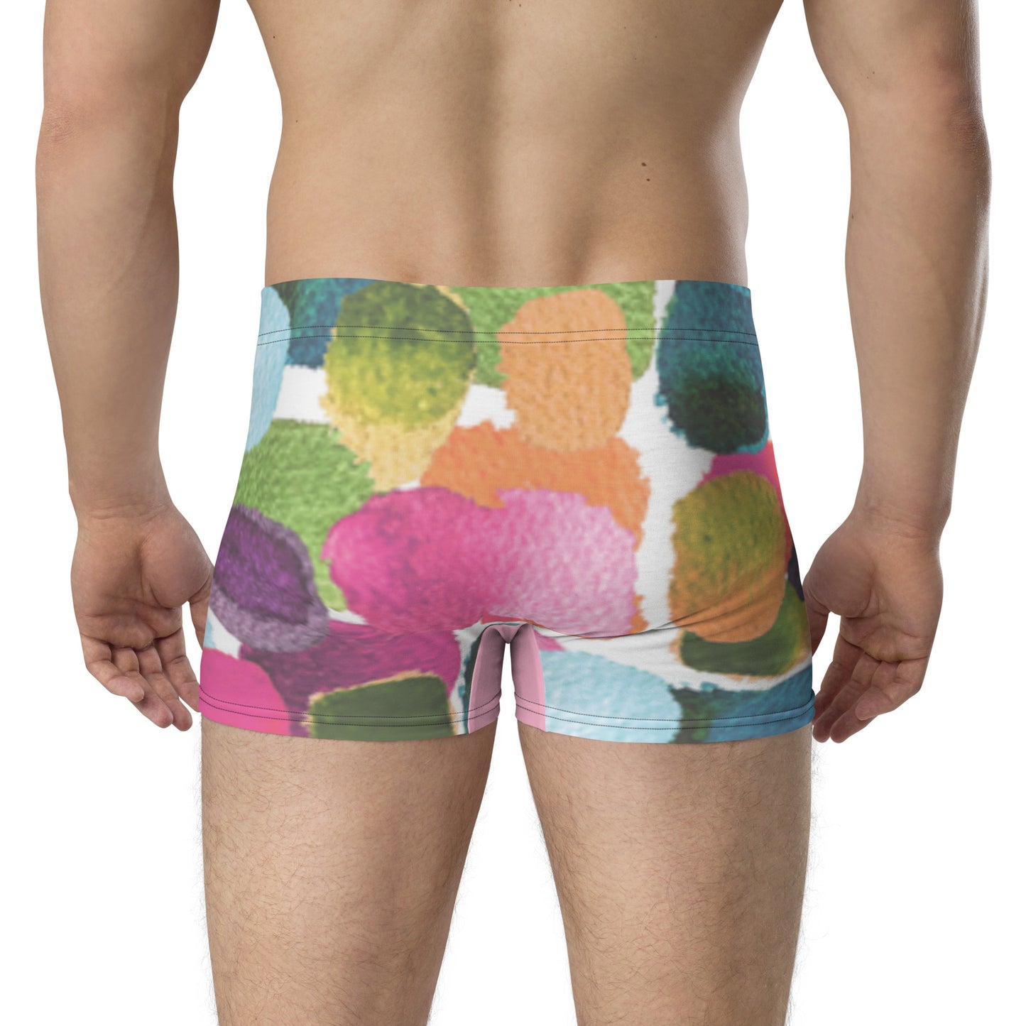Men's Multi-Color Splash Boxer Briefs - Vibrant Performance Underwear