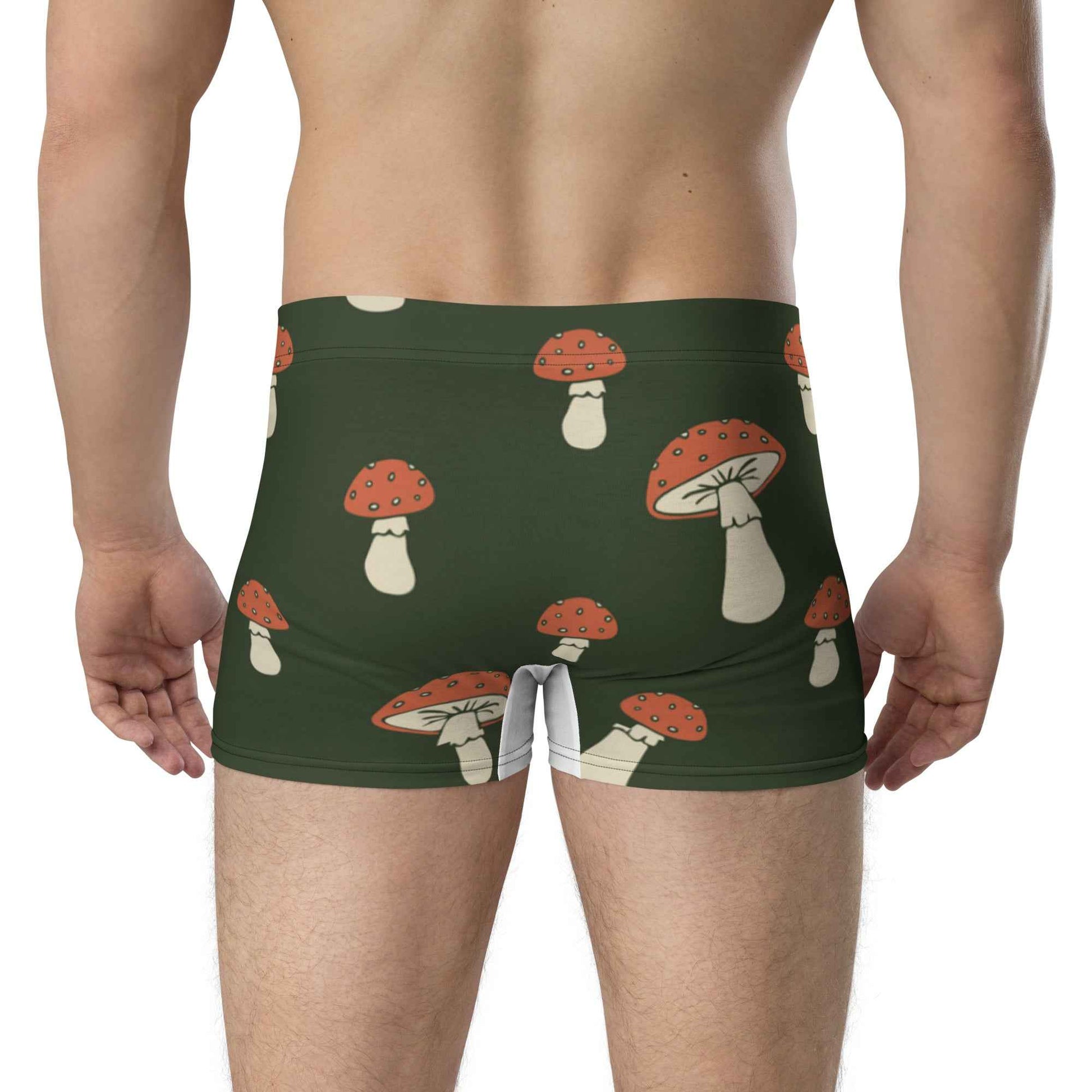 Men's Boxer Briefs with Mushroom Design for Ultimate Performance and Support