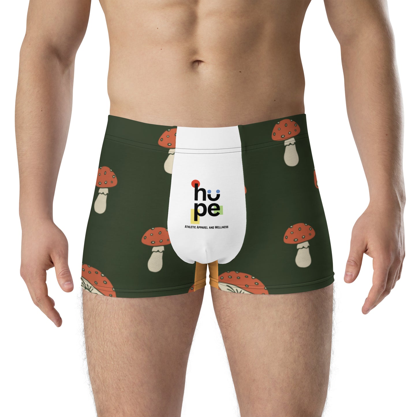 Men's Mushroom Design Boxer Briefs - Performance & Supportive Underwear