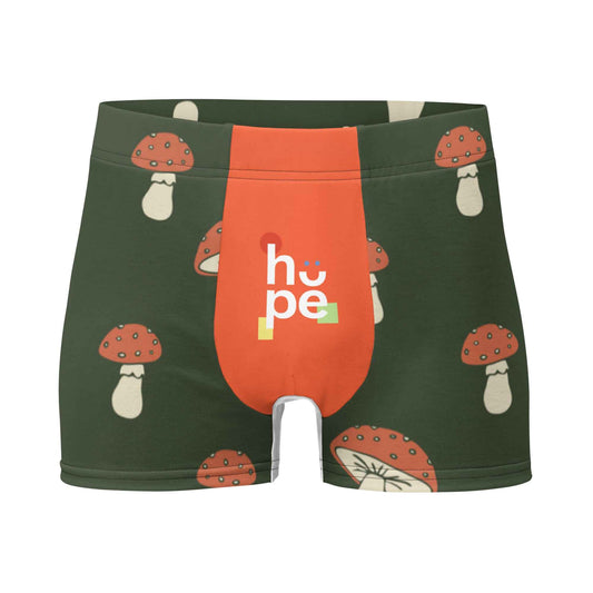 Men's Boxer Briefs with Mushroom Design for Ultimate Performance and Support