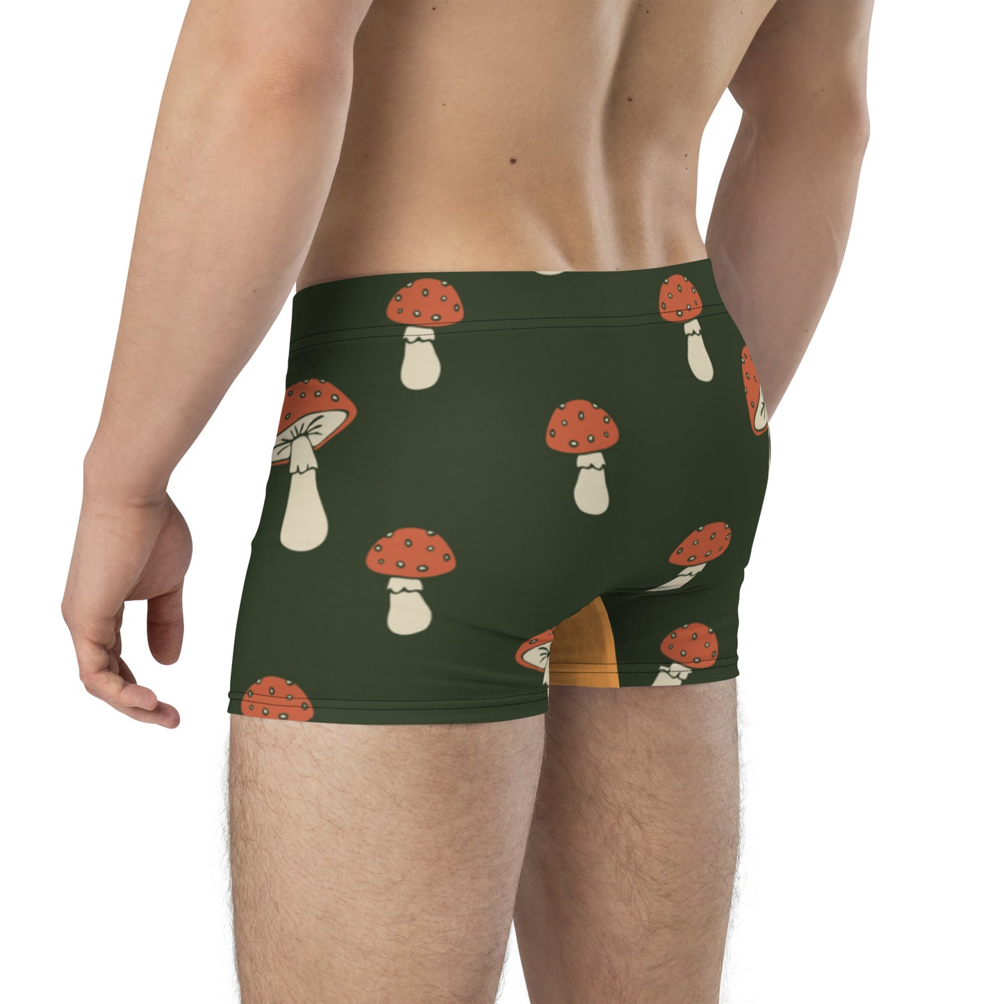 Men's Mushroom Design Boxer Briefs - Performance & Supportive Underwear