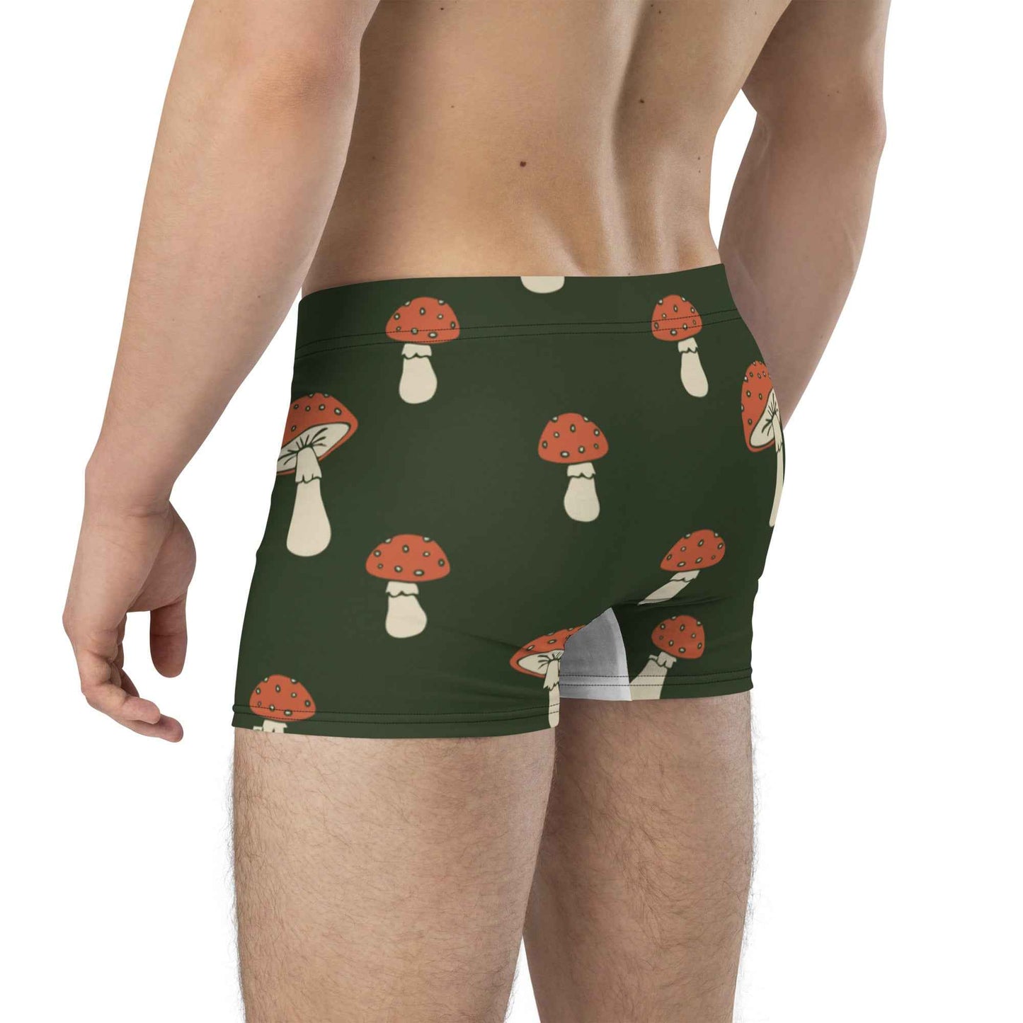 Men's Boxer Briefs with Mushroom Design for Ultimate Performance and Support