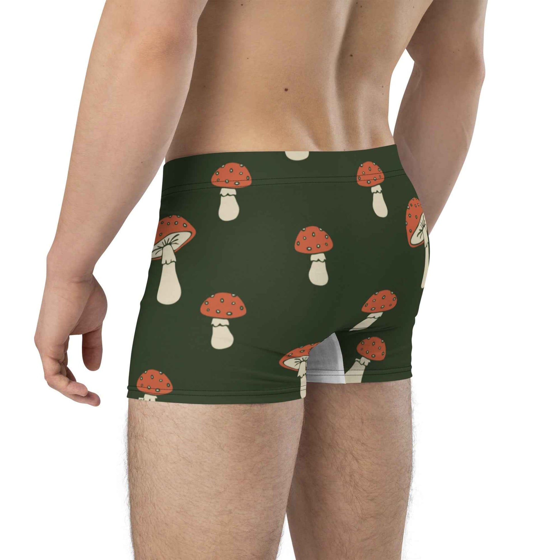 Men's Boxer Briefs with Mushroom Design for Ultimate Performance and Support