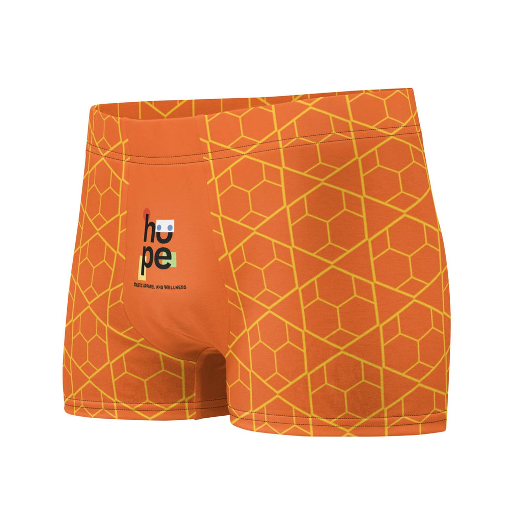 Men's Athletic Boxer Briefs - Comfortable & Supportive Underwear in Orange - HOPE Athlete Apparel and Wellness