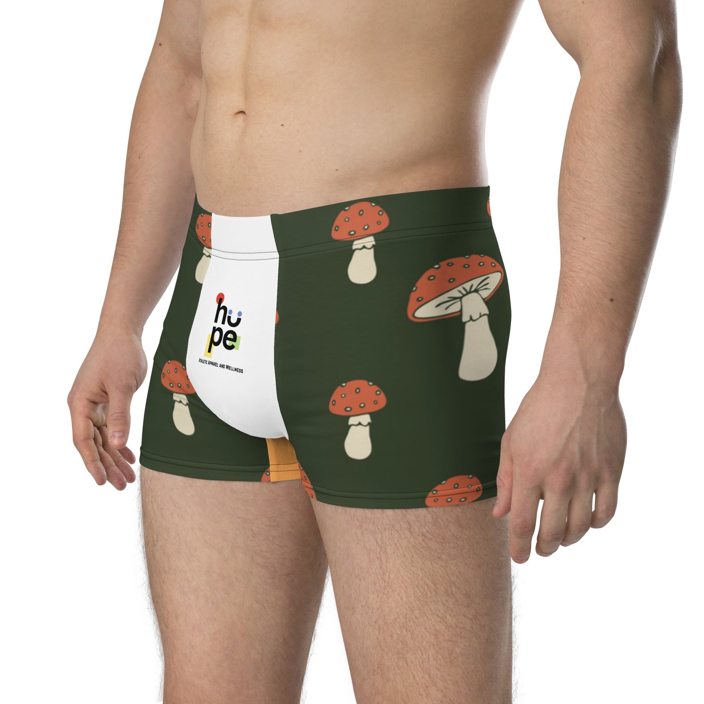 Men's Mushroom Design Boxer Briefs - Performance & Supportive Underwear