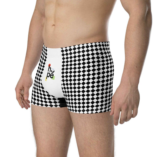 Men's Boxer Briefs - Comfortable and Stylish Checkerboard Underwear