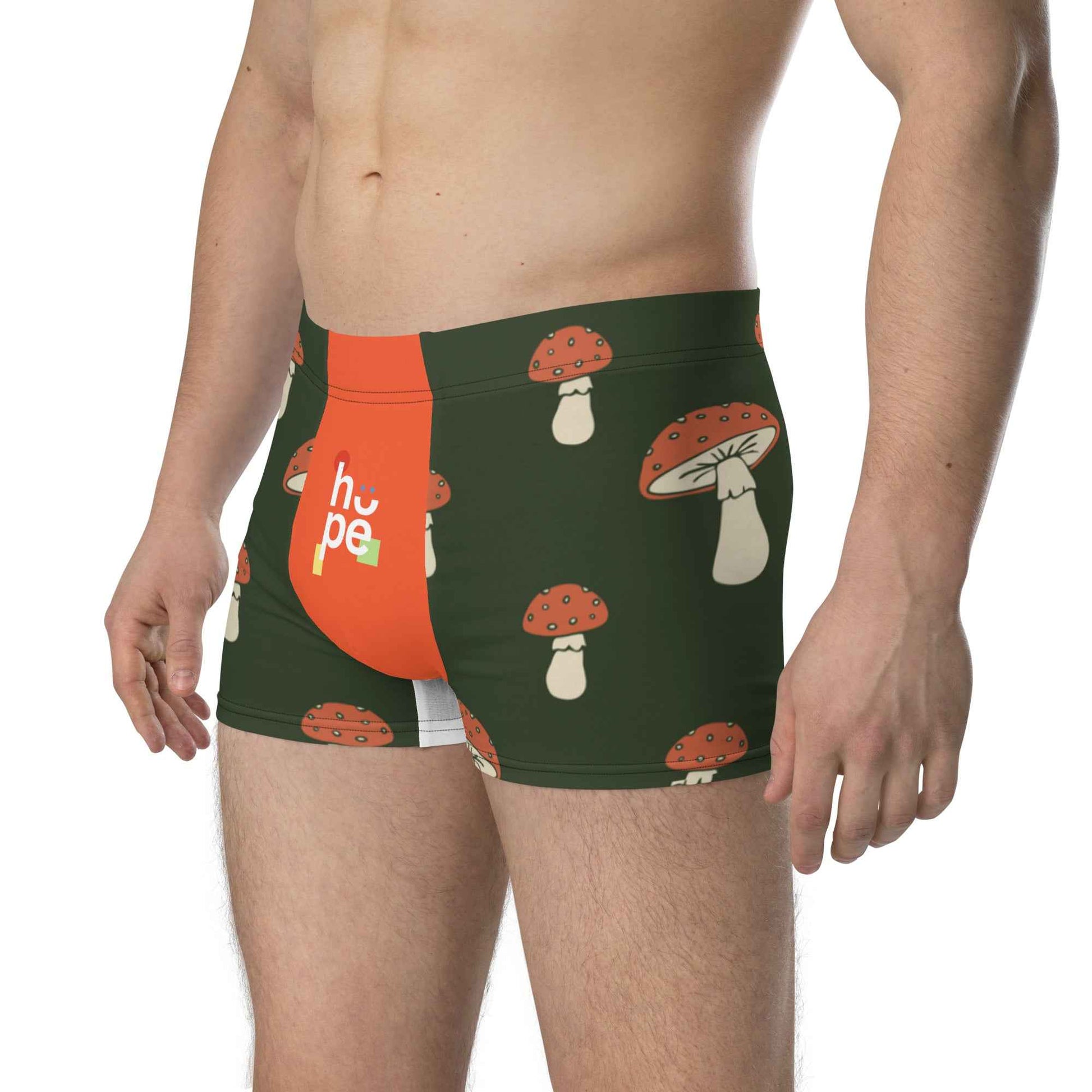 Men's Boxer Briefs with Mushroom Design for Ultimate Performance and Support
