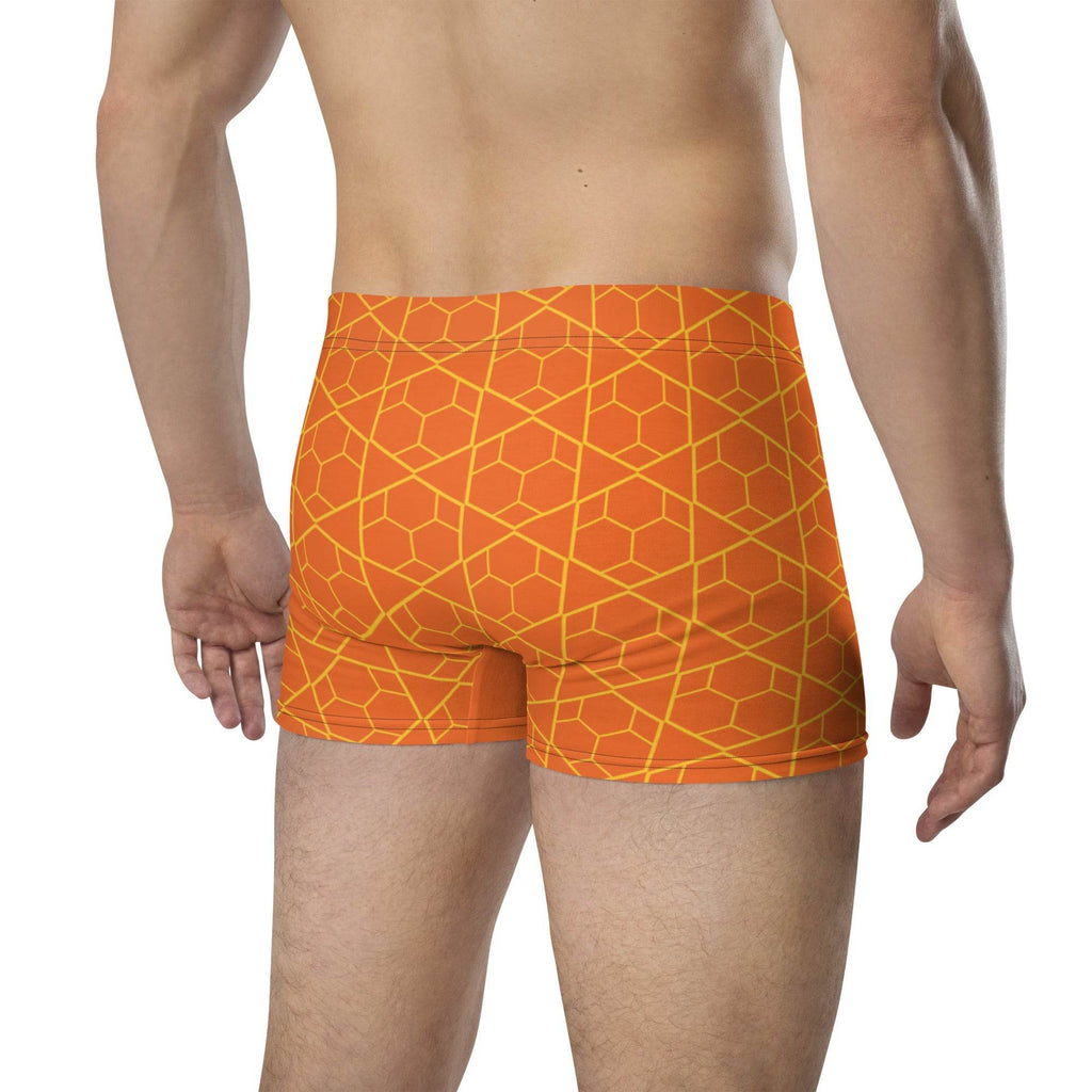 Men's Athletic Boxer Briefs - Comfortable & Supportive Underwear in Orange - HOPE Athlete Apparel and Wellness
