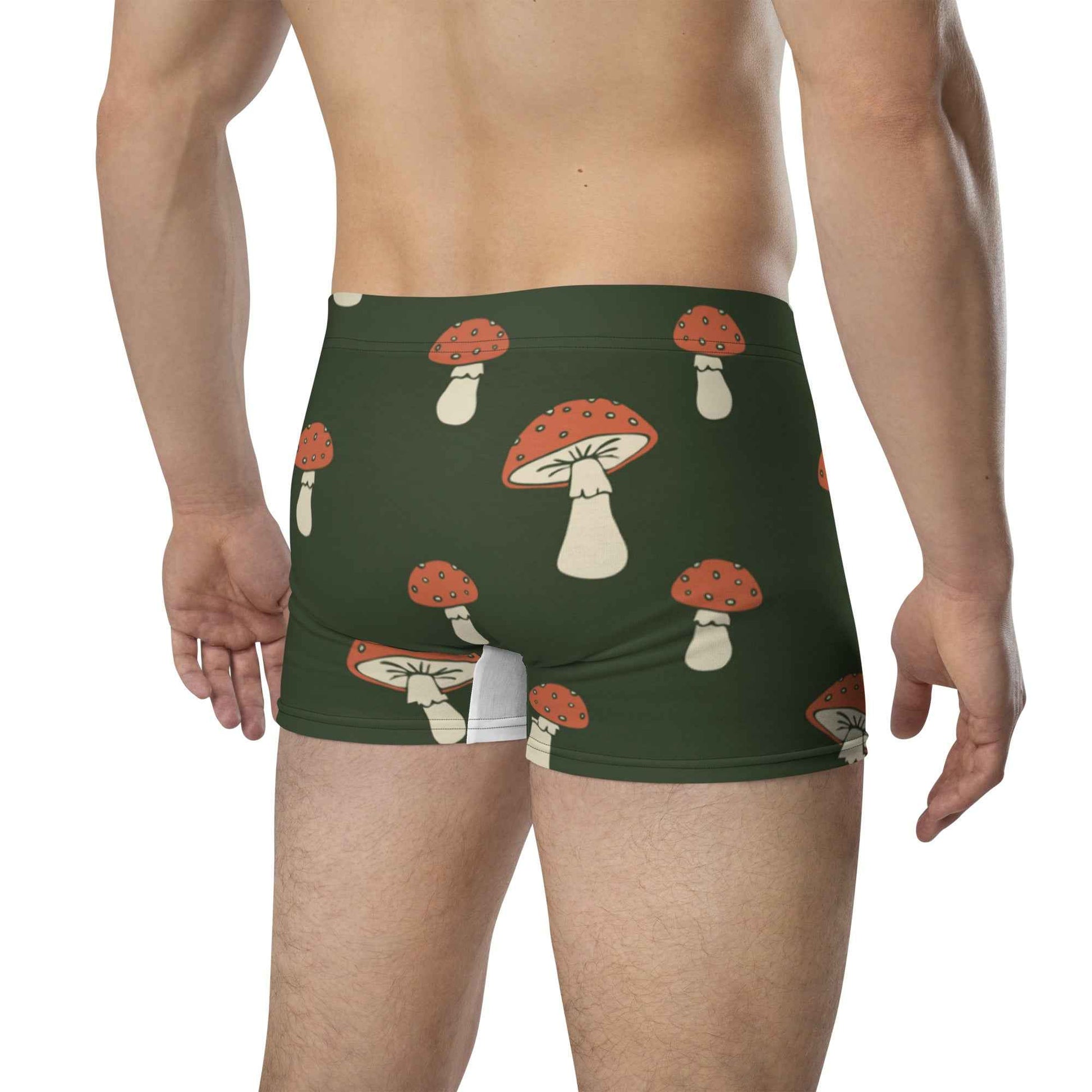 Men's Boxer Briefs with Mushroom Design for Ultimate Performance and Support