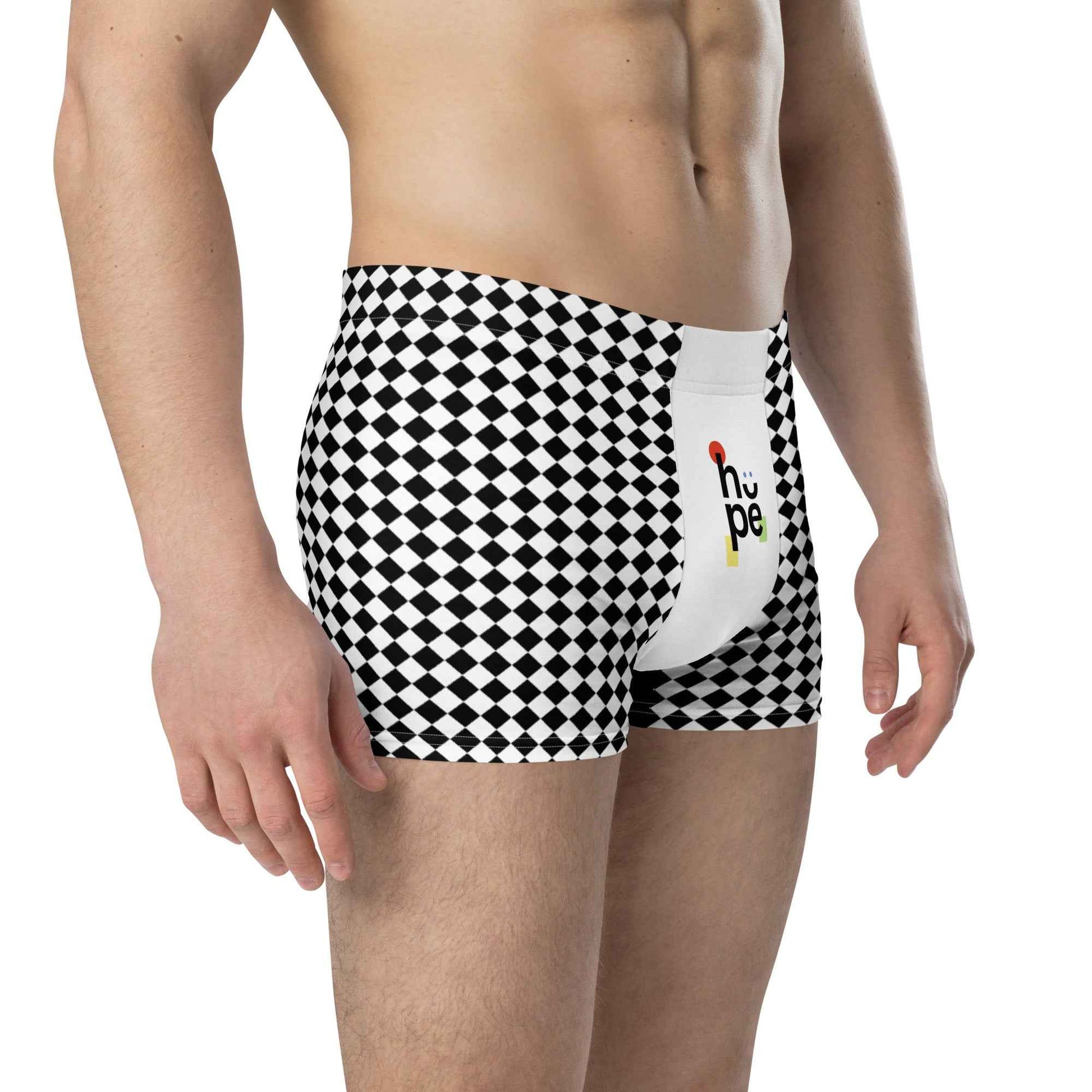 Men's Boxer Briefs - Comfortable and Stylish Checkerboard Underwear