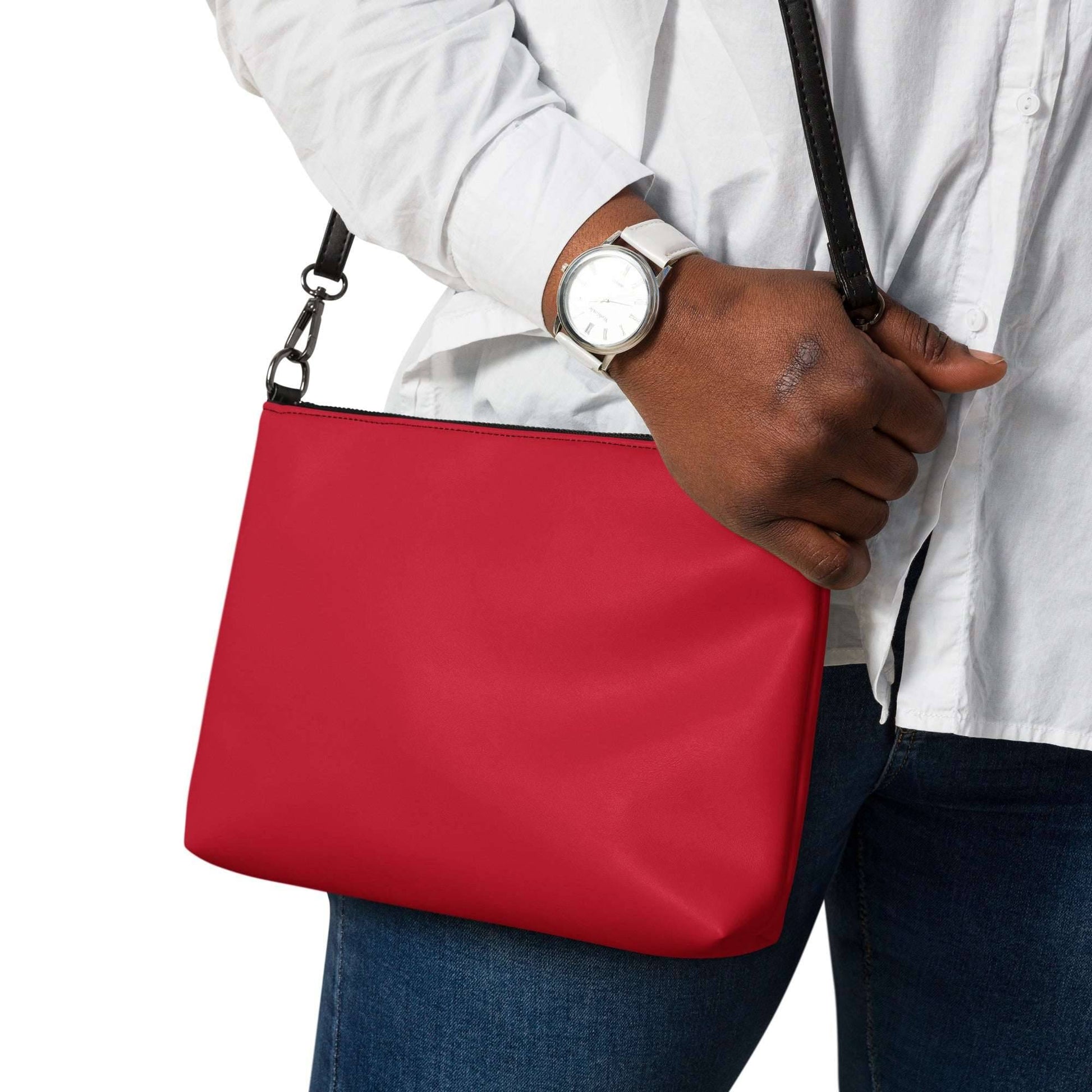 Men's Red Crossbody Bag - Stylish Fire Travel Accessory -