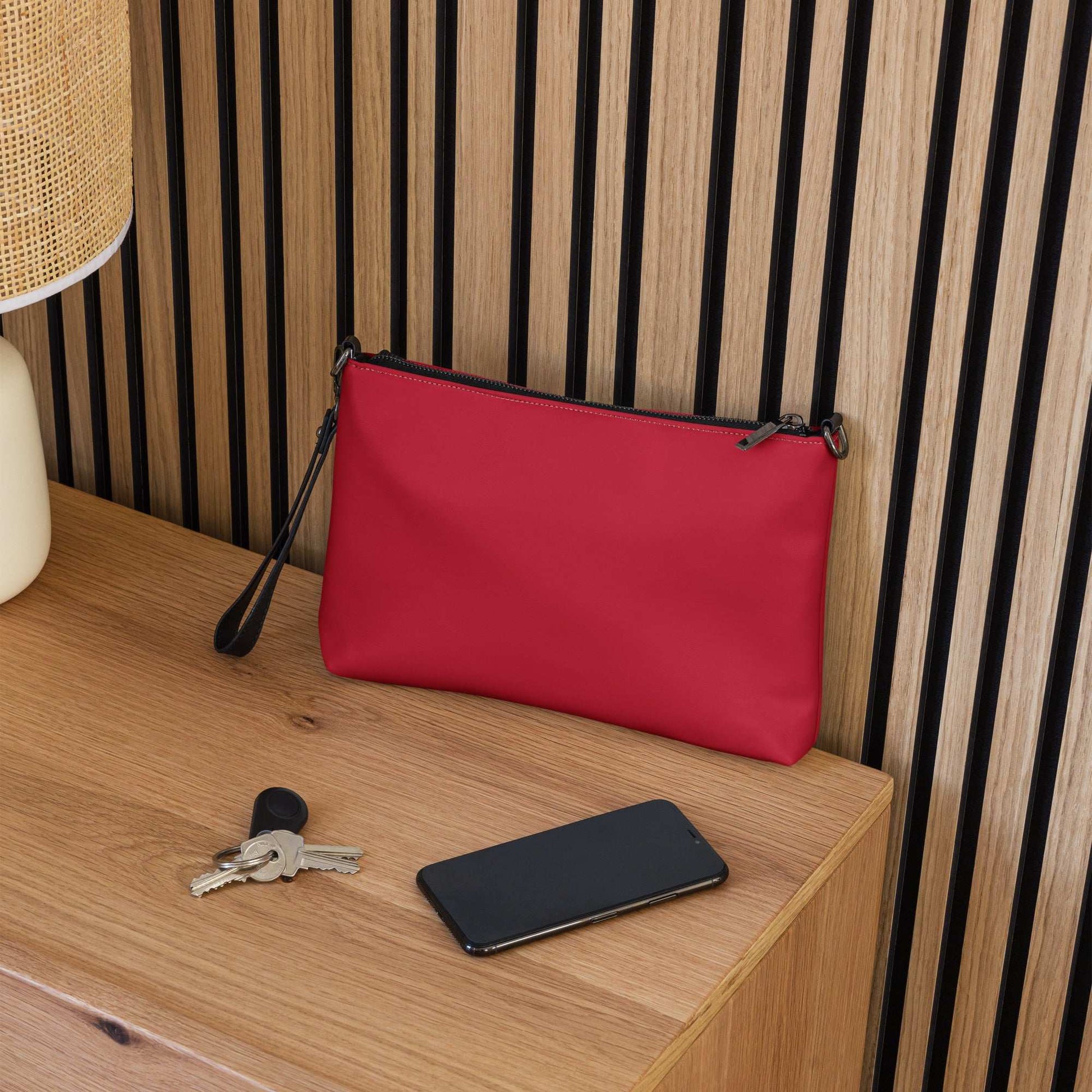 Men's Red Crossbody Bag - Stylish Fire Travel Accessory -