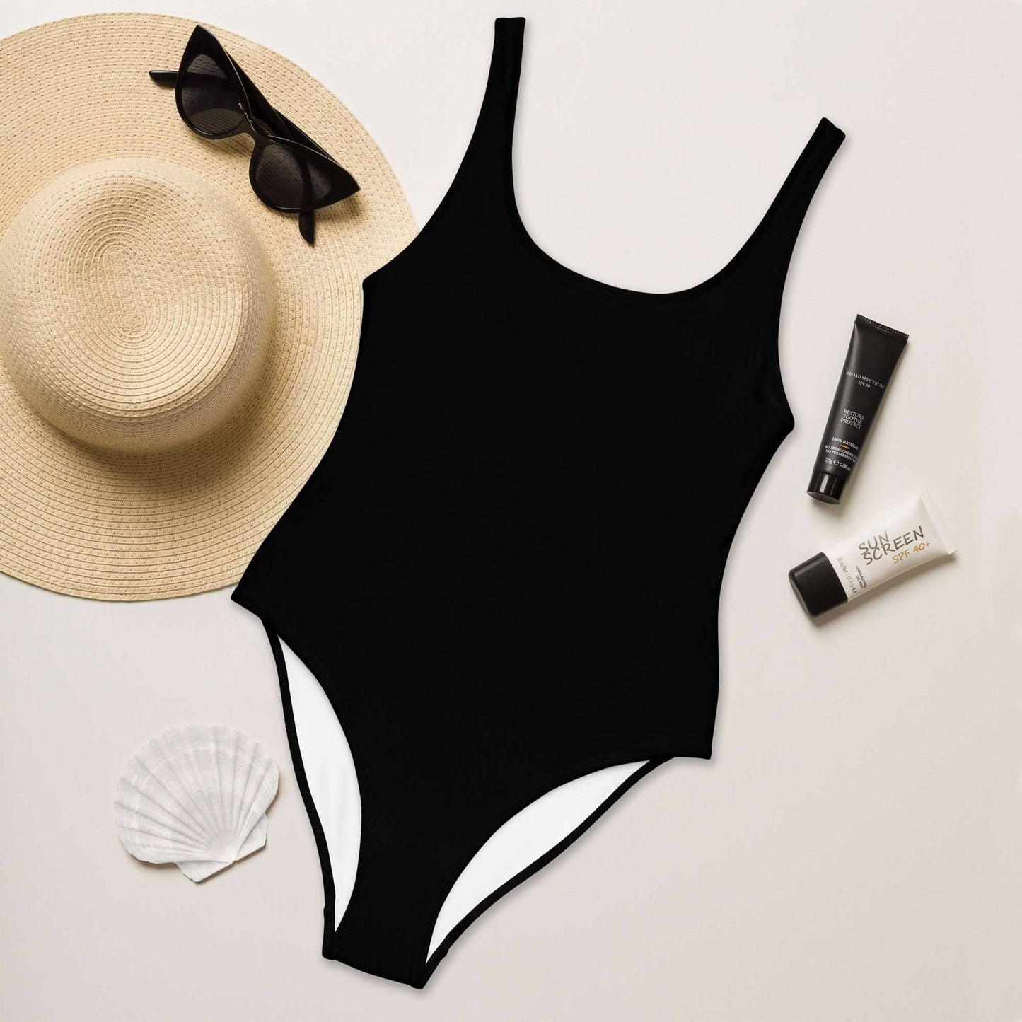 Women's Black One-Piece Swimsuit for Ultimate Poolside Elegance -