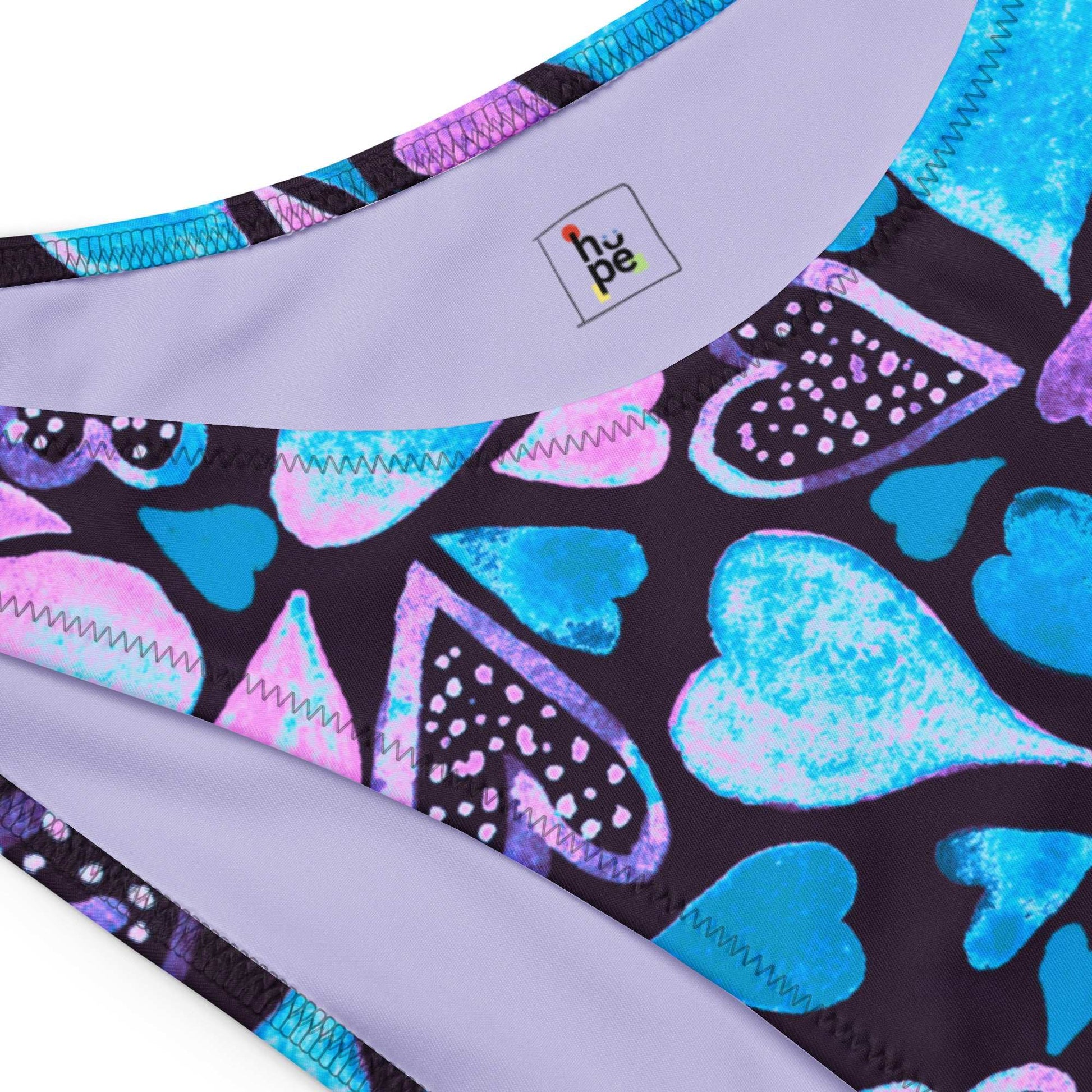 Women's Recycled Bikini - Heart Bandeau Style -