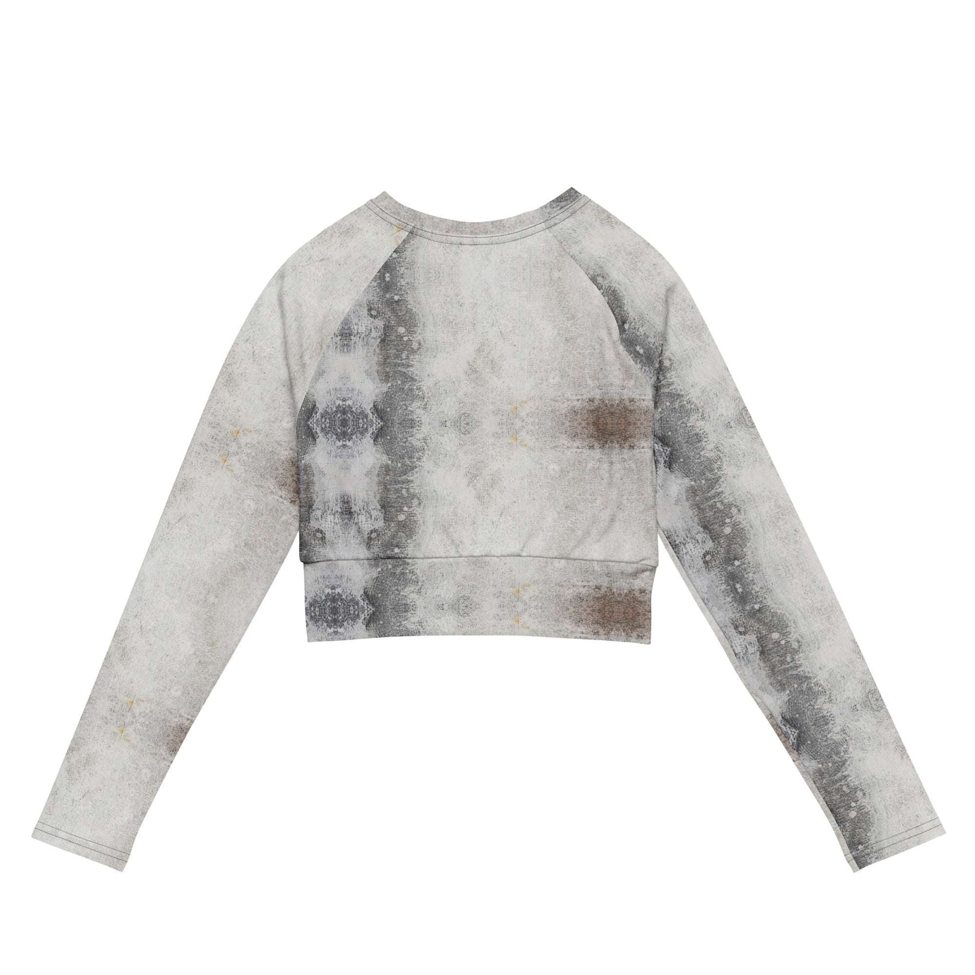 Women's Recycled Crop Top - Long Sleeve in Dirty White -