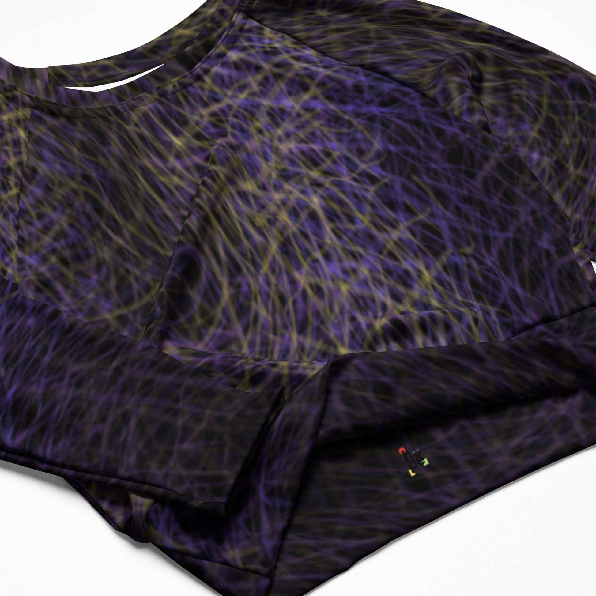 Women's Recycled Crop Top - Long Sleeve in Cyber Color for Eco-Friendly Style -