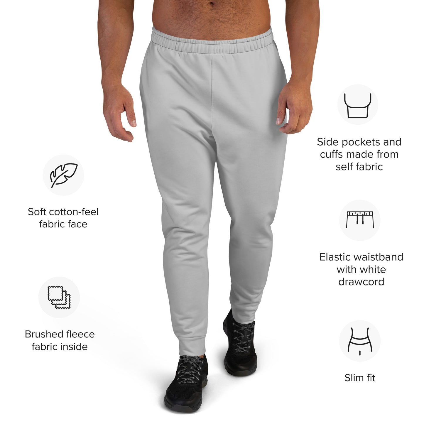 Men's Light Gray Joggers | Comfortable Athletic Wear