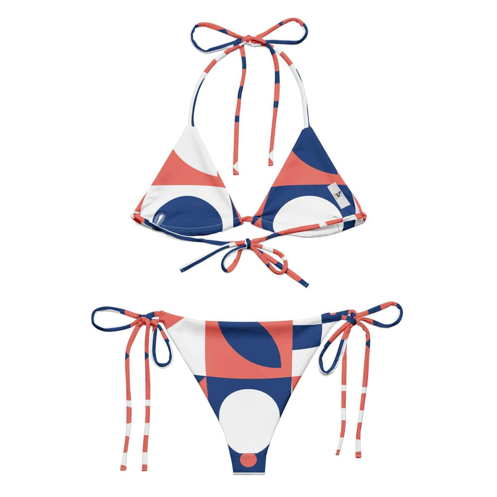 Eco-Friendly Peach & Blue Sustainable Swimwear Bikini - HOPE Athlete Apparel & Wellness 