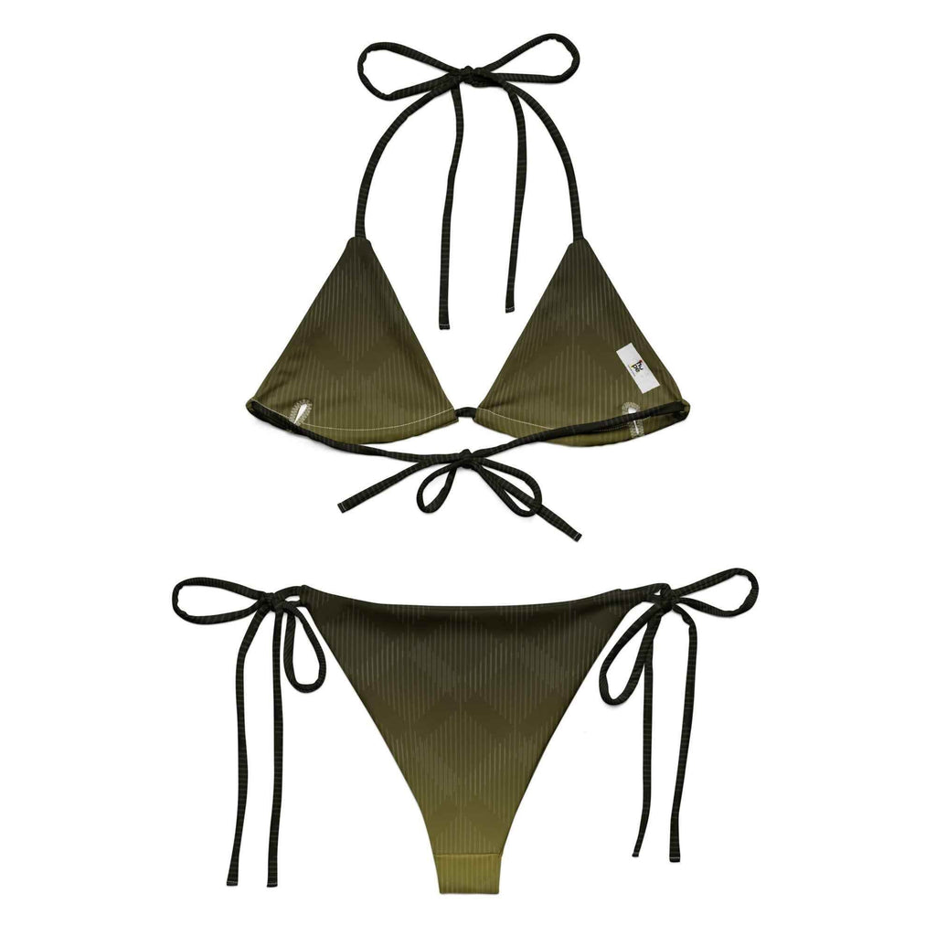 Olive Green String Bikini - Eco-Friendly Olive Green Bikini Swimwear for Women - HOPE Athlete Apparel & Wellness 