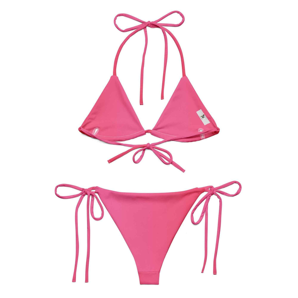 Women's Pink Print Eco-Friendly Swimwear Recycled String Bikini - HOPE Athlete Apparel & Wellness 