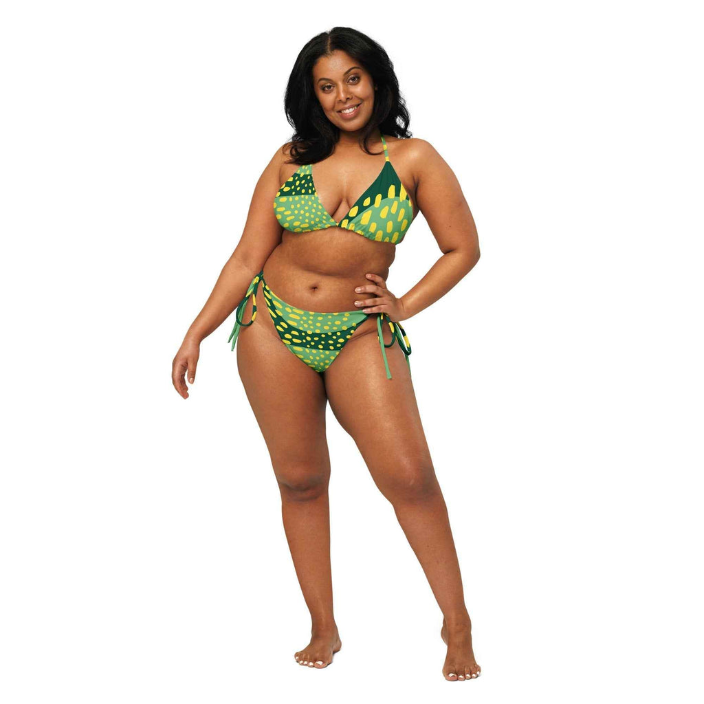 Lime Green & Yellow Eco-Friendly Bikini | Sustainable Swimwear - HOPE Athlete Apparel & Wellness 