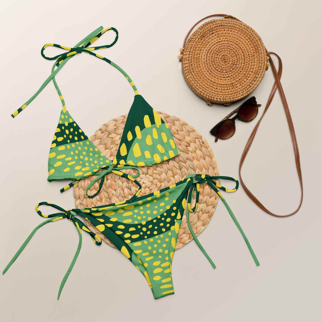 Lime Green & Yellow Eco-Friendly Bikini | Sustainable Swimwear - HOPE Athlete Apparel & Wellness 