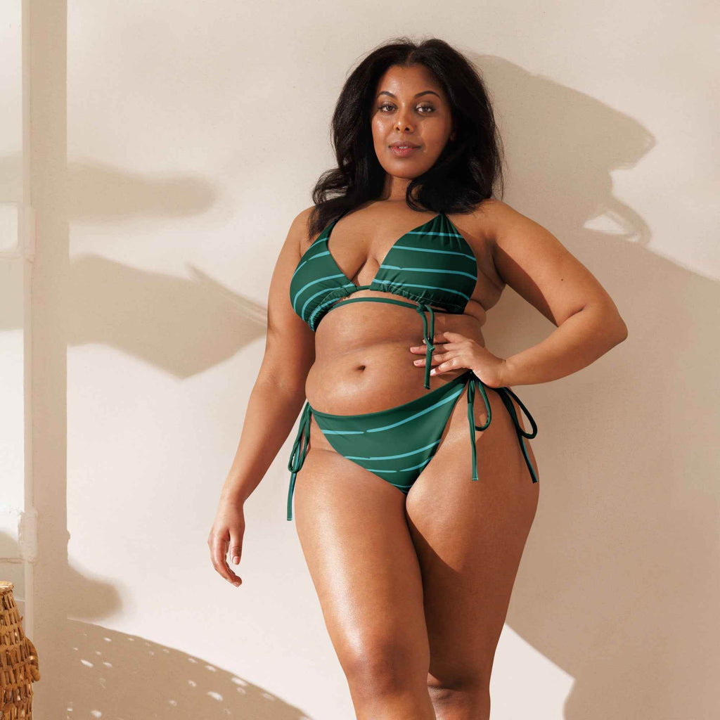 Women's Recycled Green Bikini - Sustainable Summer Swimwear - HOPE Athlete Apparel & Wellness 