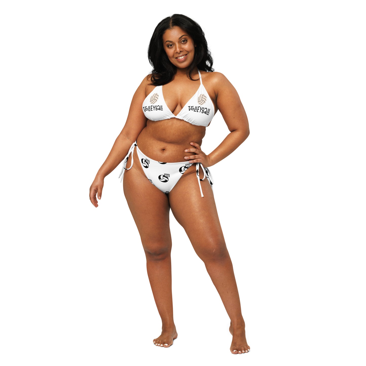Eco-Friendly Volleyball Women's Recycled String Bikini - Sustainable Swimwear