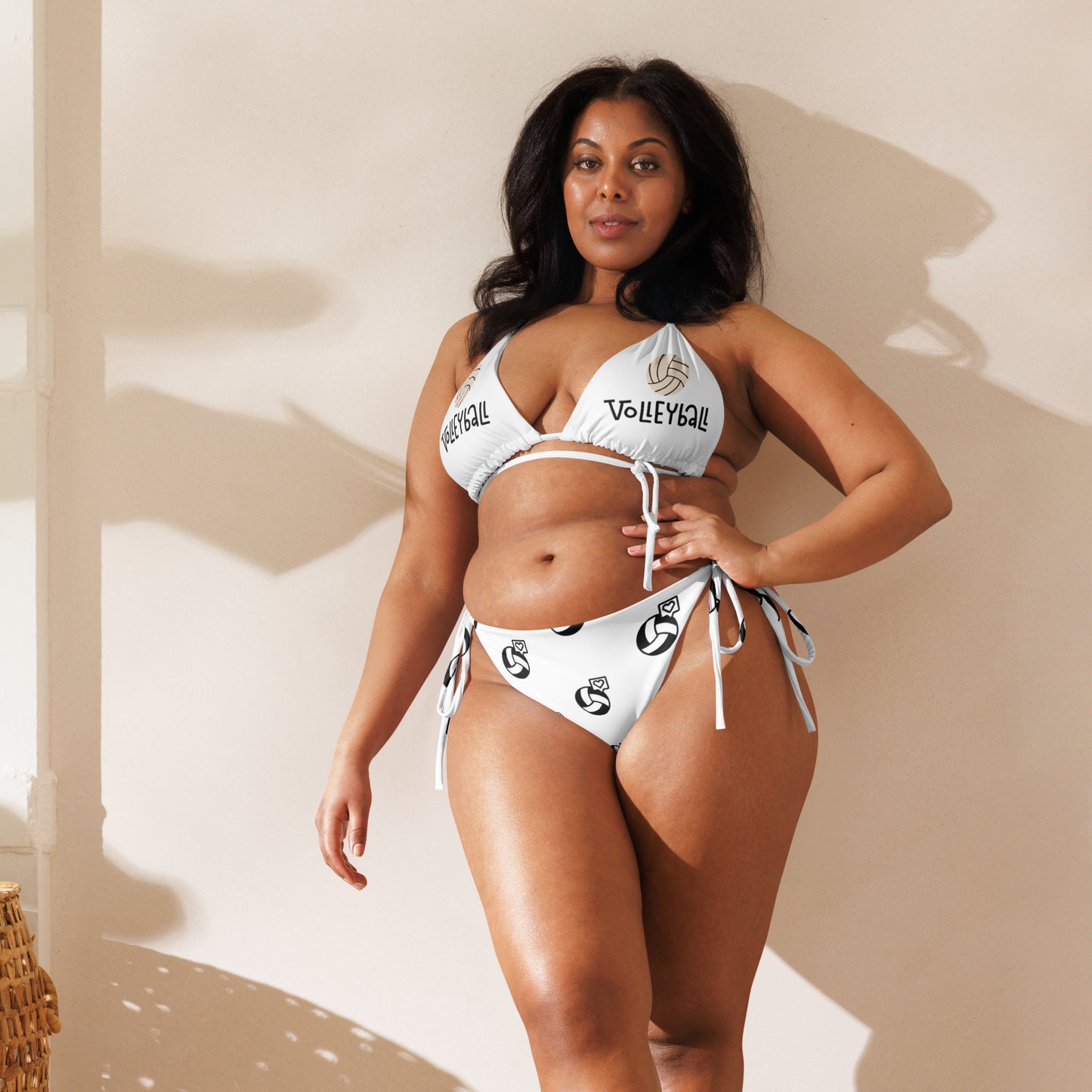 Eco-Friendly Volleyball Women's Recycled String Bikini - Sustainable Swimwear