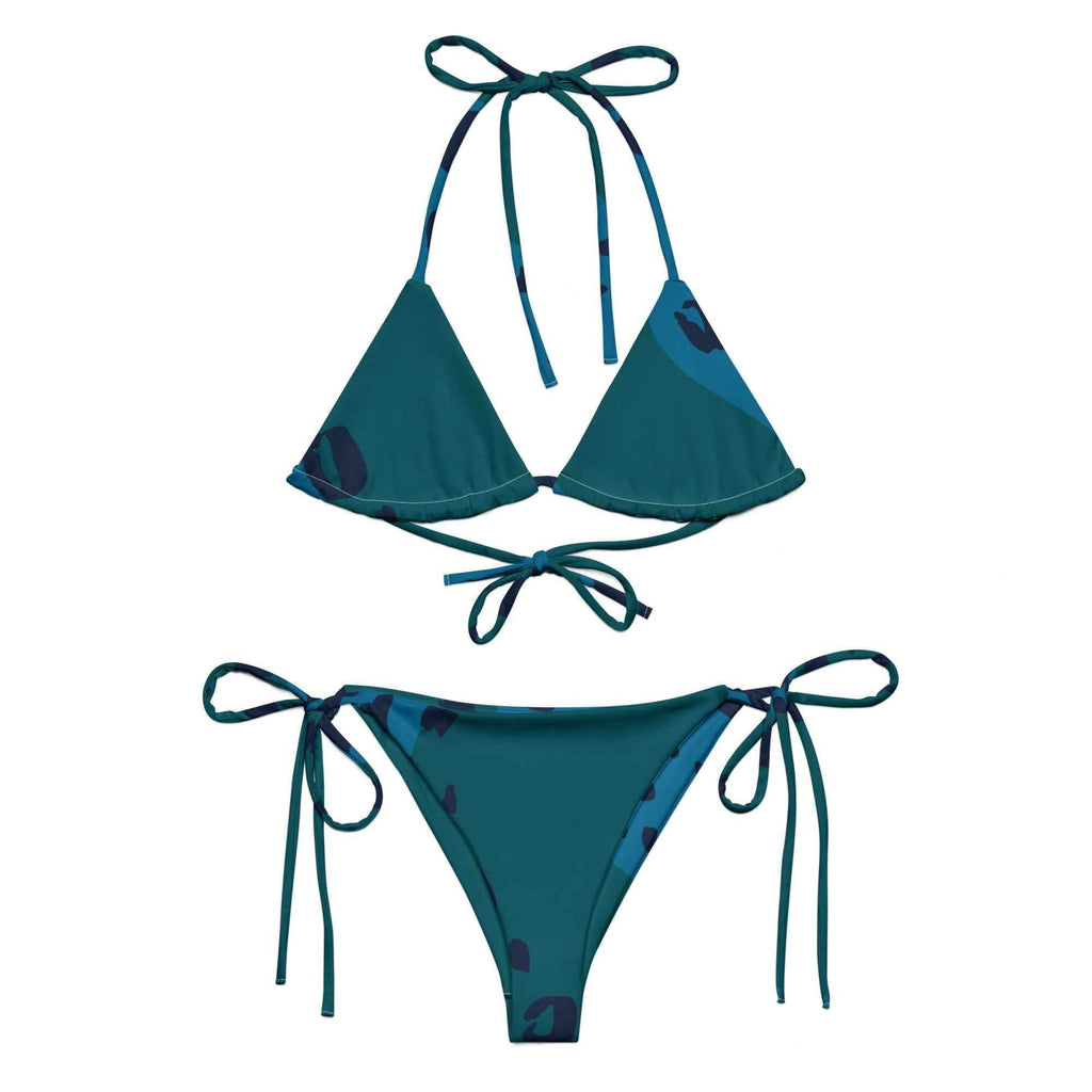 Green & Blue Sustainable Bikini Set | Deep Ocean Collection Swimwear - HOPE Athlete Apparel & Wellness 