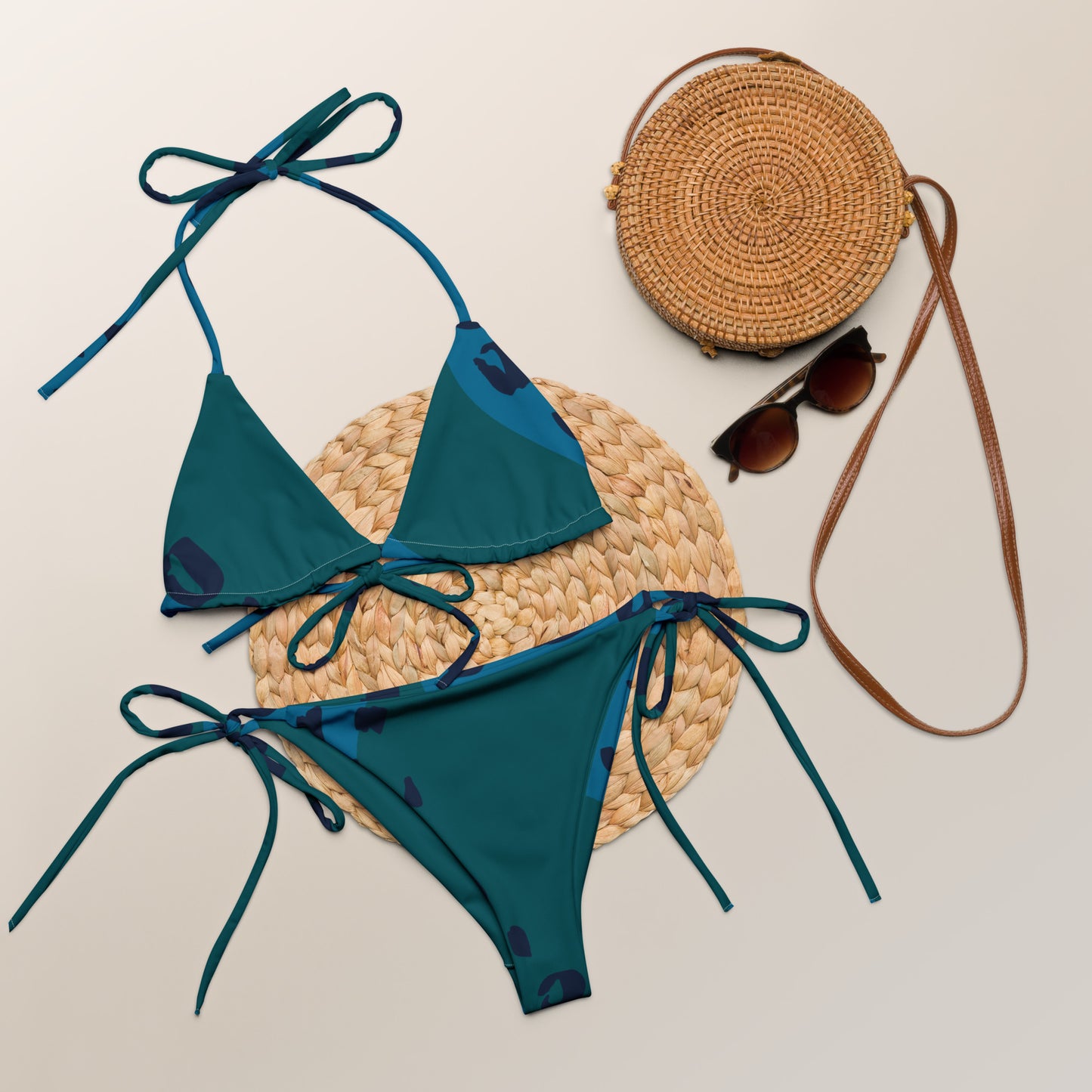 Green & Blue Bikini Set | Deep Ocean Collection | Sustainable Swimwear