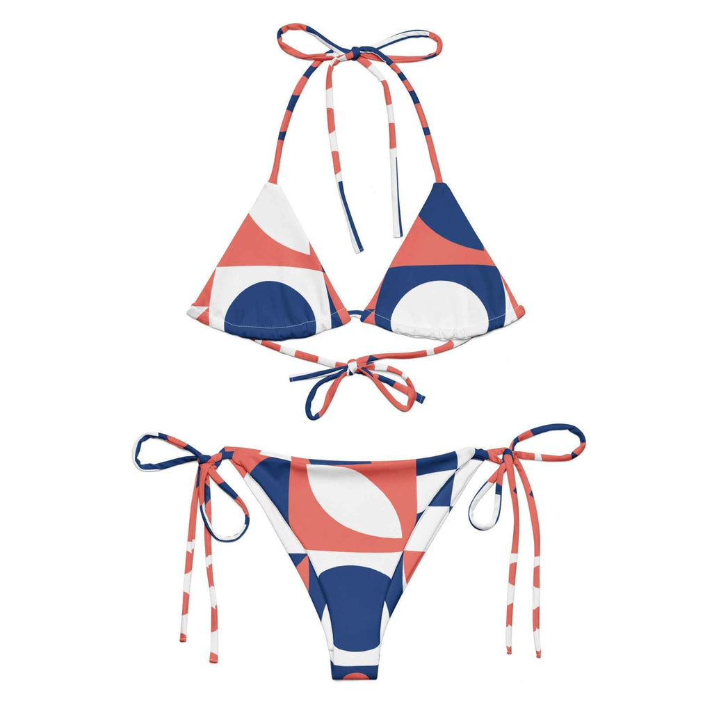 Eco-Friendly Peach & Blue Sustainable Swimwear Bikini - HOPE Athlete Apparel & Wellness 