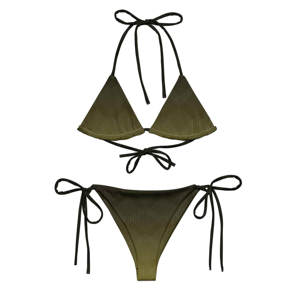 Olive Green String Bikini - Eco-Friendly Olive Green Bikini Swimwear for Women - HOPE Athlete Apparel & Wellness 