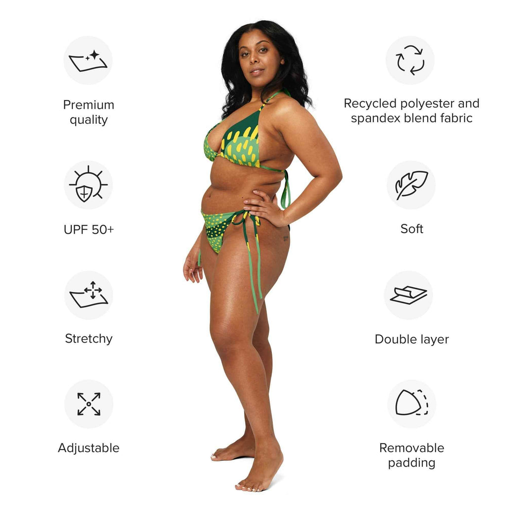 Lime Green & Yellow Eco-Friendly Bikini | Sustainable Swimwear - HOPE Athlete Apparel & Wellness 