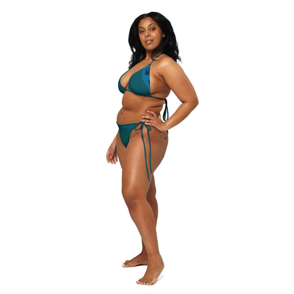 Green & Blue Sustainable Bikini Set | Deep Ocean Collection Swimwear - HOPE Athlete Apparel & Wellness 