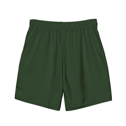 Eco-Friendly Men's Swim Trunks - Recycled Performance Swimwear in Forest Green -