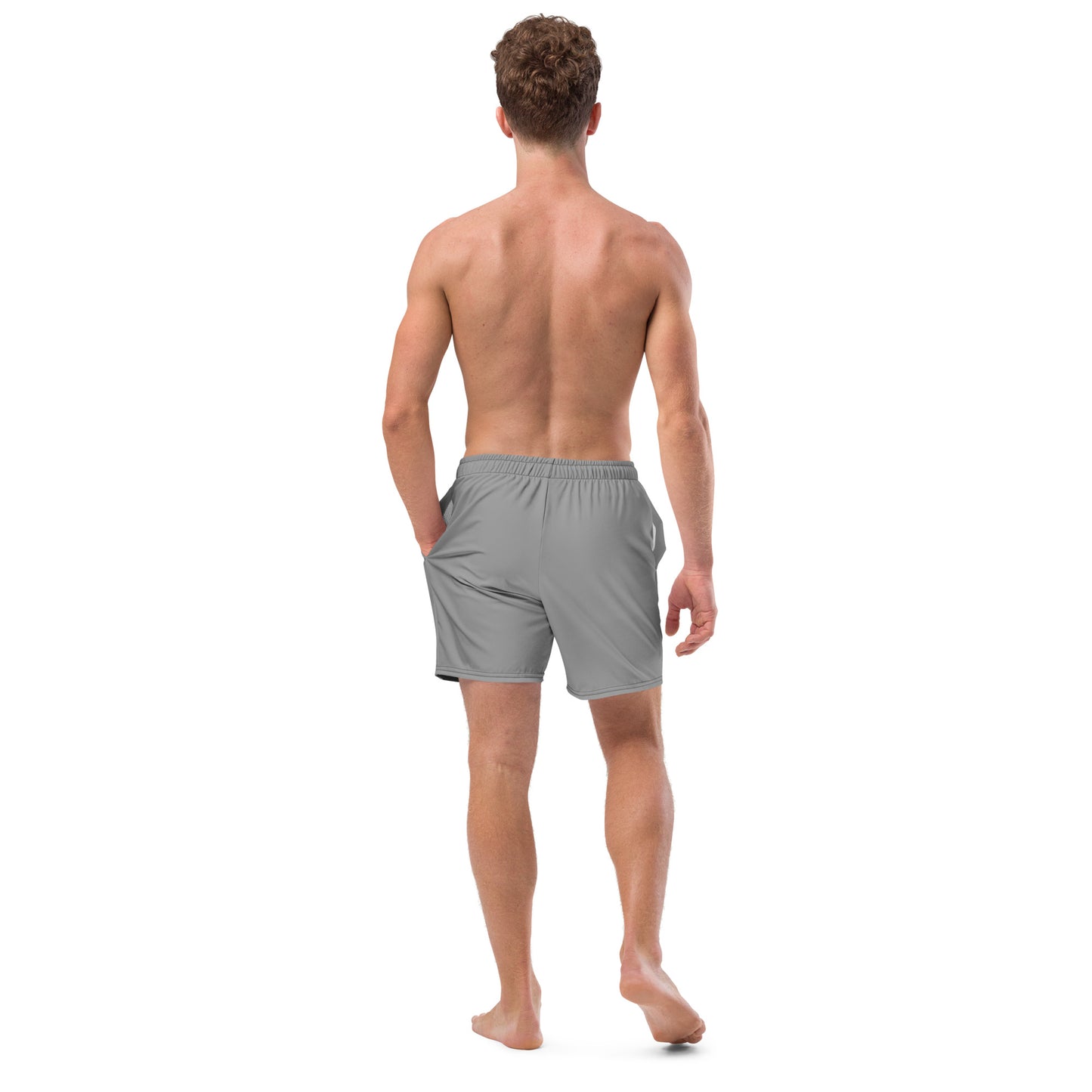 Recycled Swim Trunks Gray - Eco-Friendly Performance Swimwear
