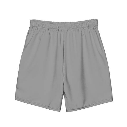 Recycled Gray Men's Swim Trunks - Eco-Friendly Performance Gear -