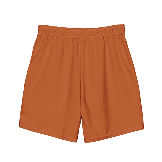 Eco-Friendly Men's Swim Trunks - Recycled Brown Nature Performance Swimwear -