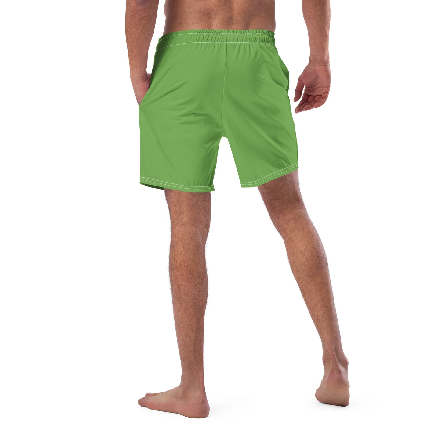 Eco-Friendly Men's Swim Trunks Yard Green - Recycled Performance Swimwear -