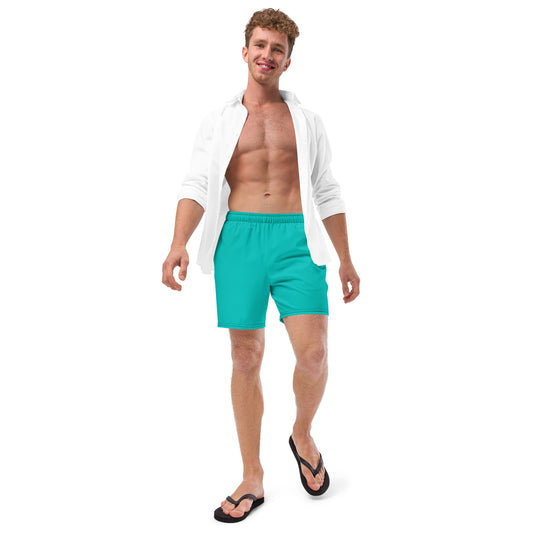 Men's Recycled Swim Trunks AQUA | Summer Collection Eco-Friendly Swimwear