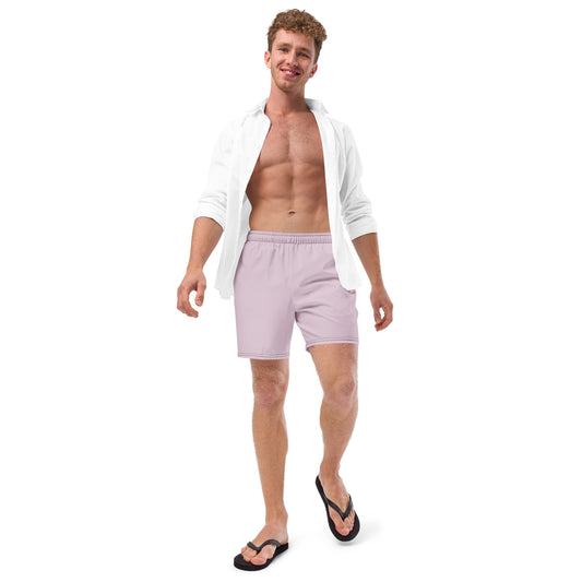 Eco-Friendly Recycled Swim Trunks Light Purple - Sustainable Beachwear