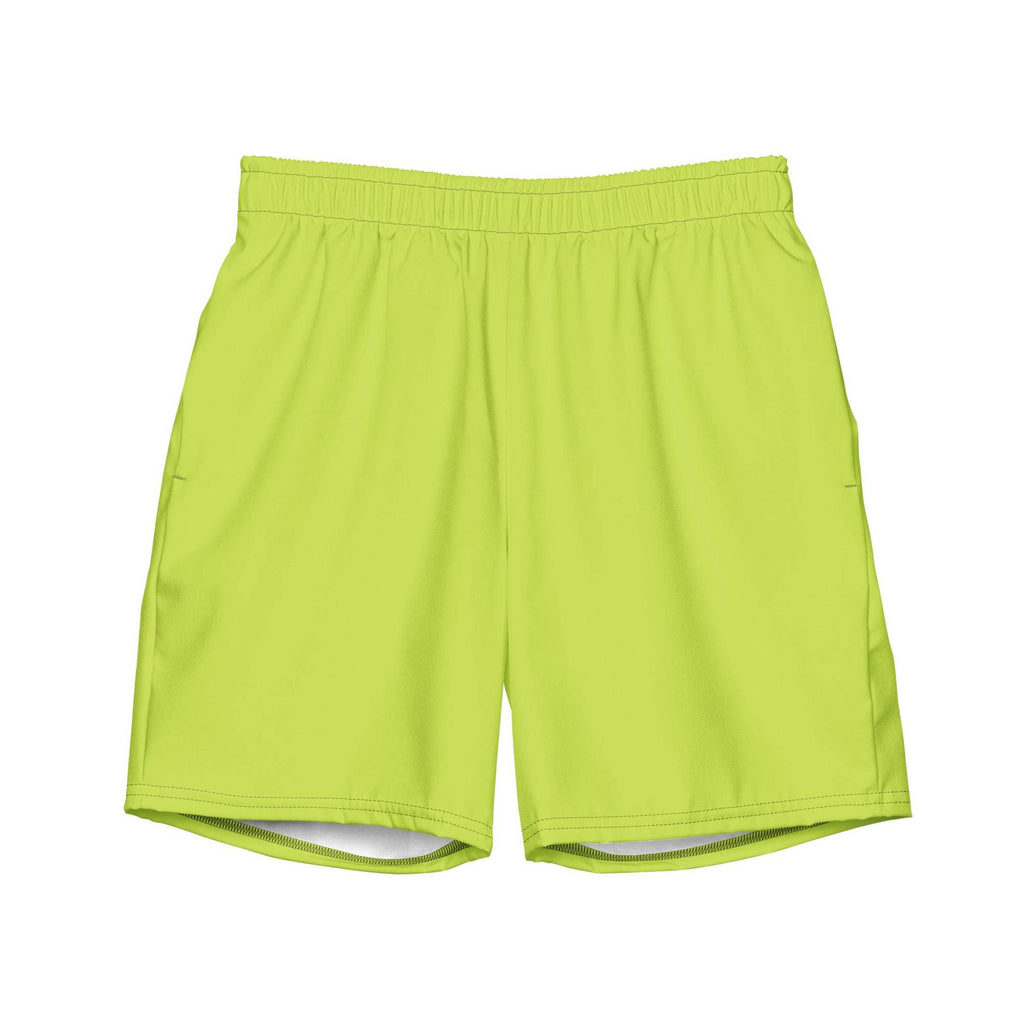 Eco-Friendly Swim Trunks Lime Green - Performance Recycled Swimwear  - HOPE Athlete Apparel and Wellness