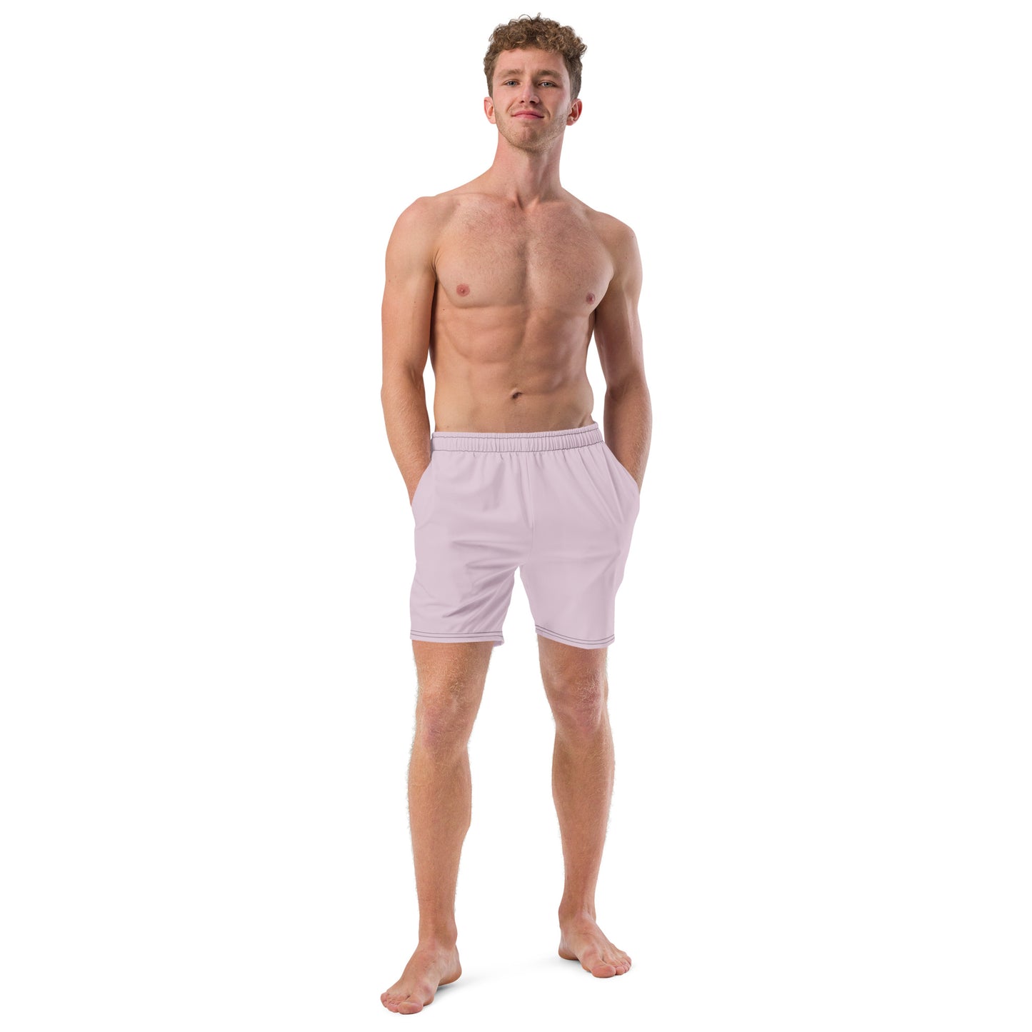 Eco-Friendly Recycled Swim Trunks Light Purple - Sustainable Beachwear