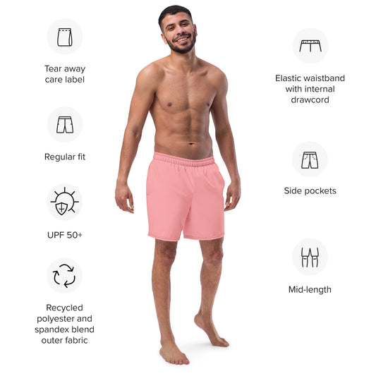 Recycled Swim Trunks Pink Panther - Eco-Friendly Performance Swimwear