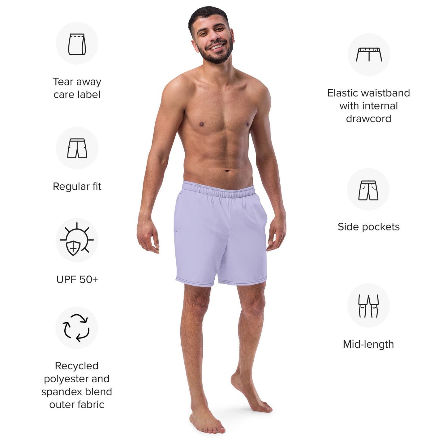 Eco-Friendly Recycled Swim Trunks Lily - Performance Swimwear