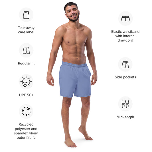 Eco-Friendly Recycled Swim Trunks Lavender - Performance Swimwear