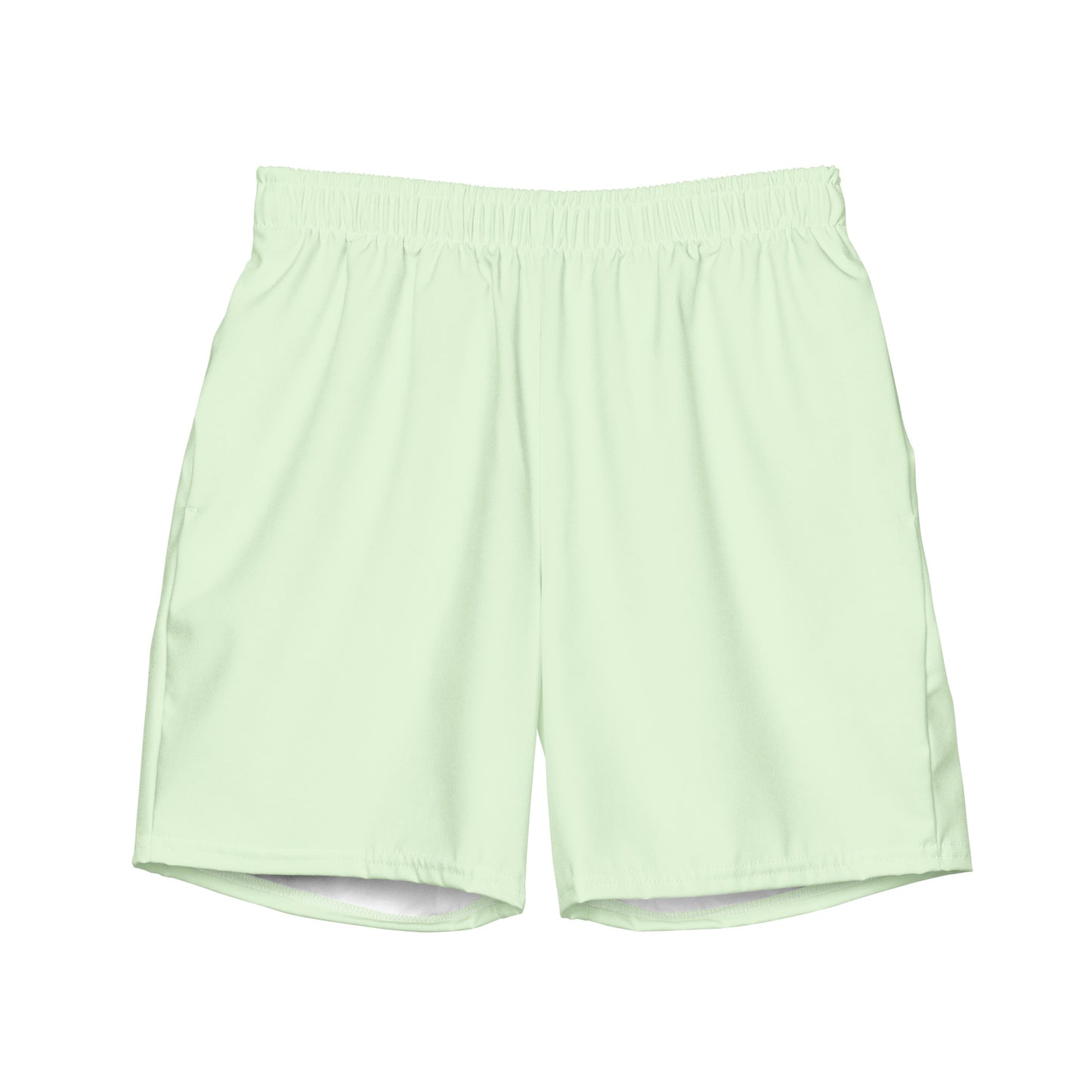 Eco-Friendly Recycled Men's Swim Trunks - Mint Green Performance Swimwear -