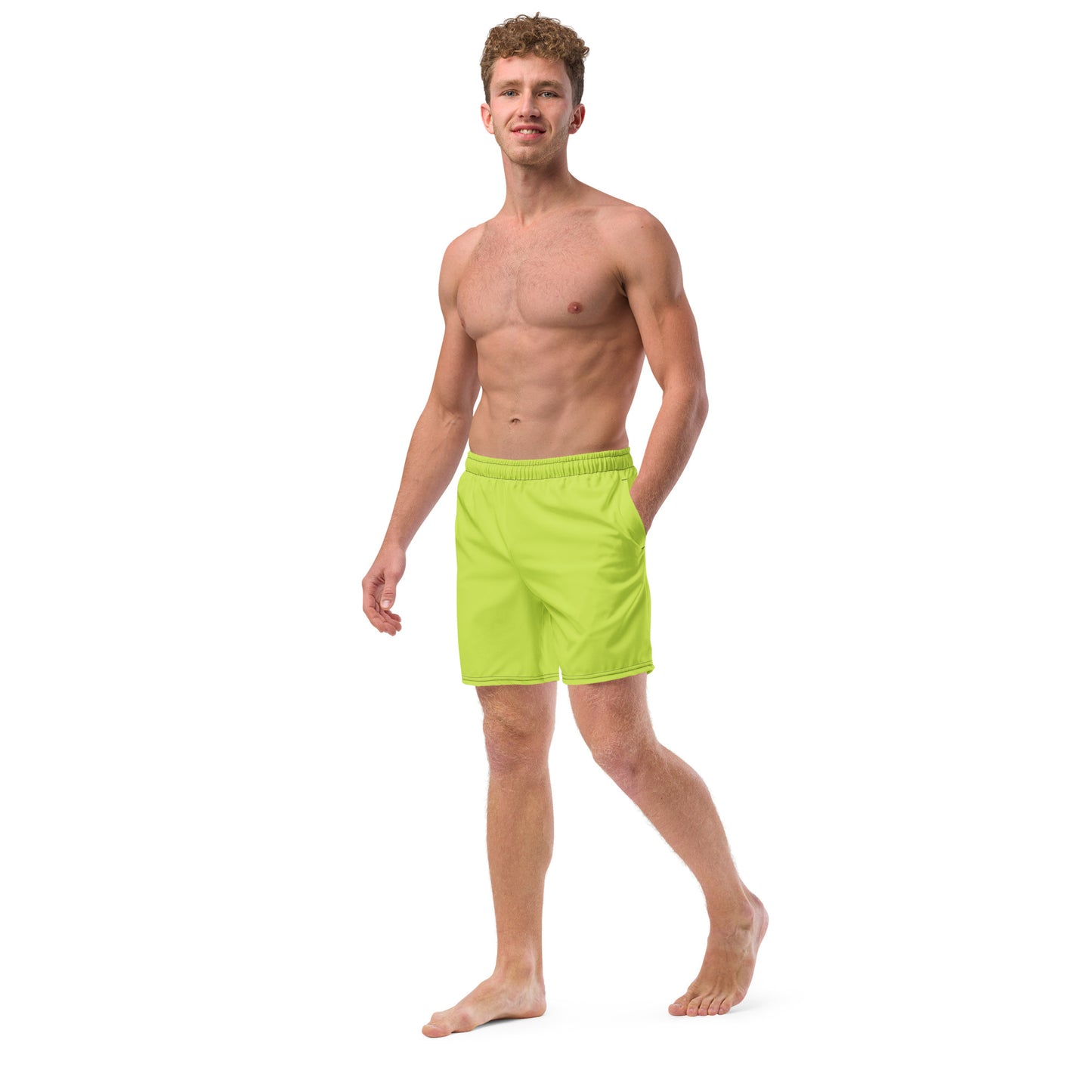 Men's Recycled Swim Trunks Vibrant Green | Eco-Friendly Summer