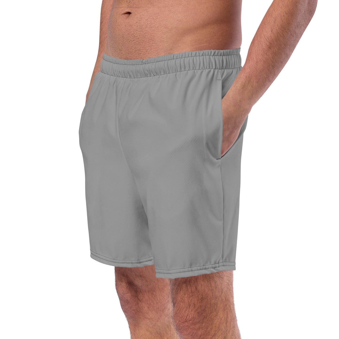 Recycled Swim Trunks Gray - Eco-Friendly Performance Swimwear